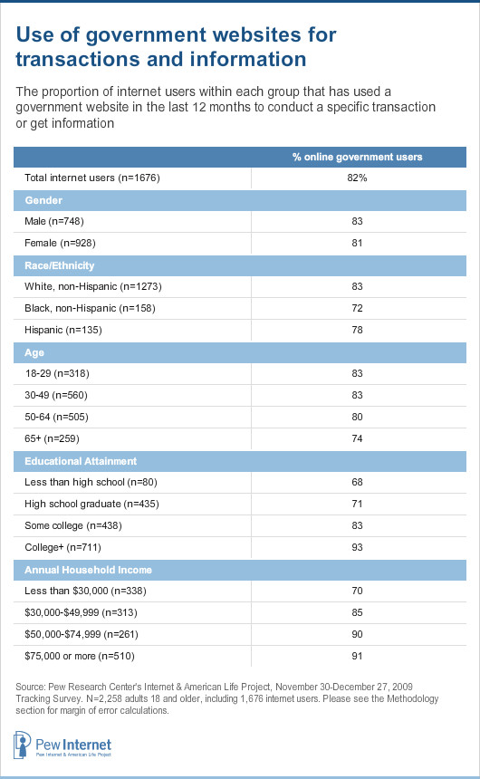 Government Users: Demographics