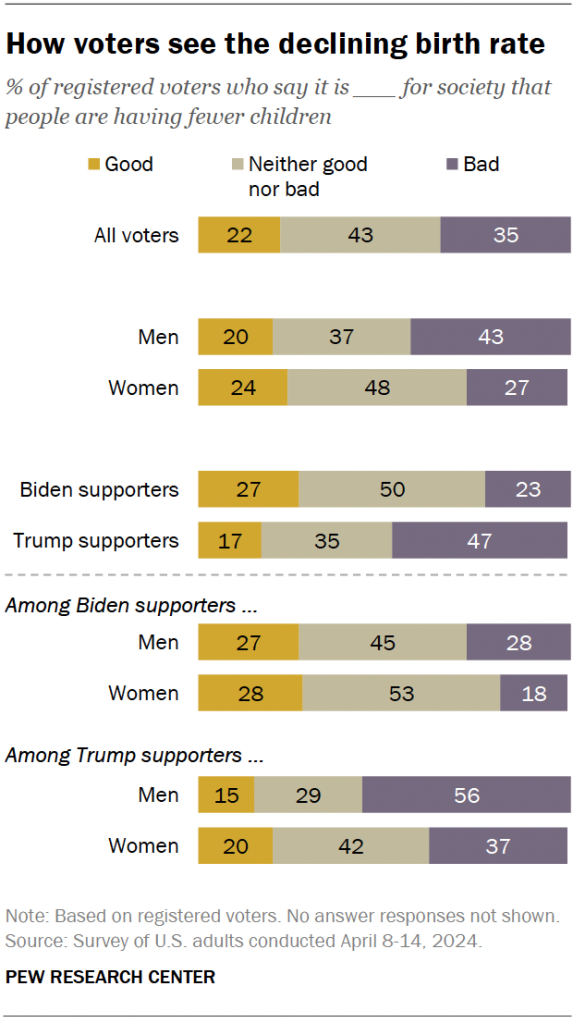How voters see the declining birth rate