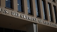 The U.S. Department of Education's headquarters building in Washington, D.C. The department announced in mid-March that it will reduce its staff by nearly half. (Win McNamee/Getty Images)